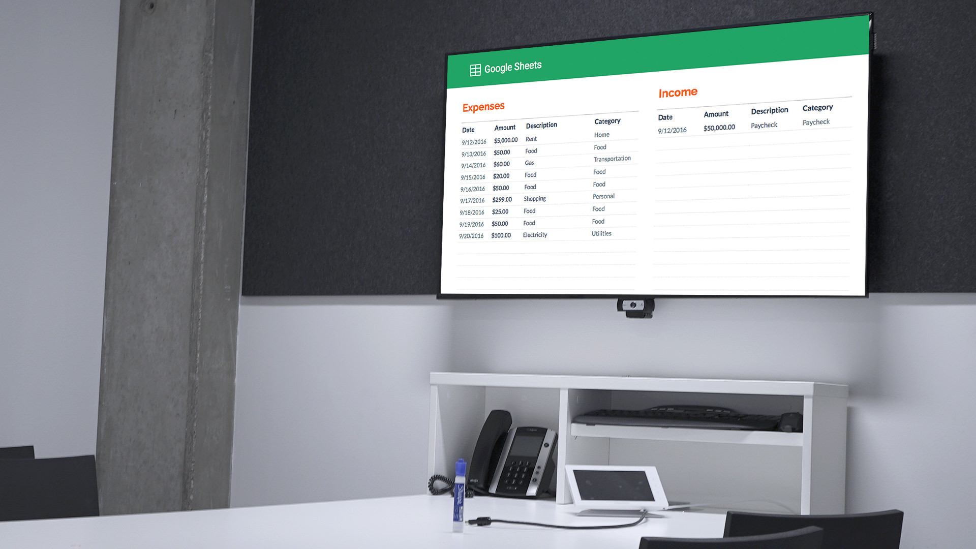 Google Sheets Digital Signage App ScreenCloud