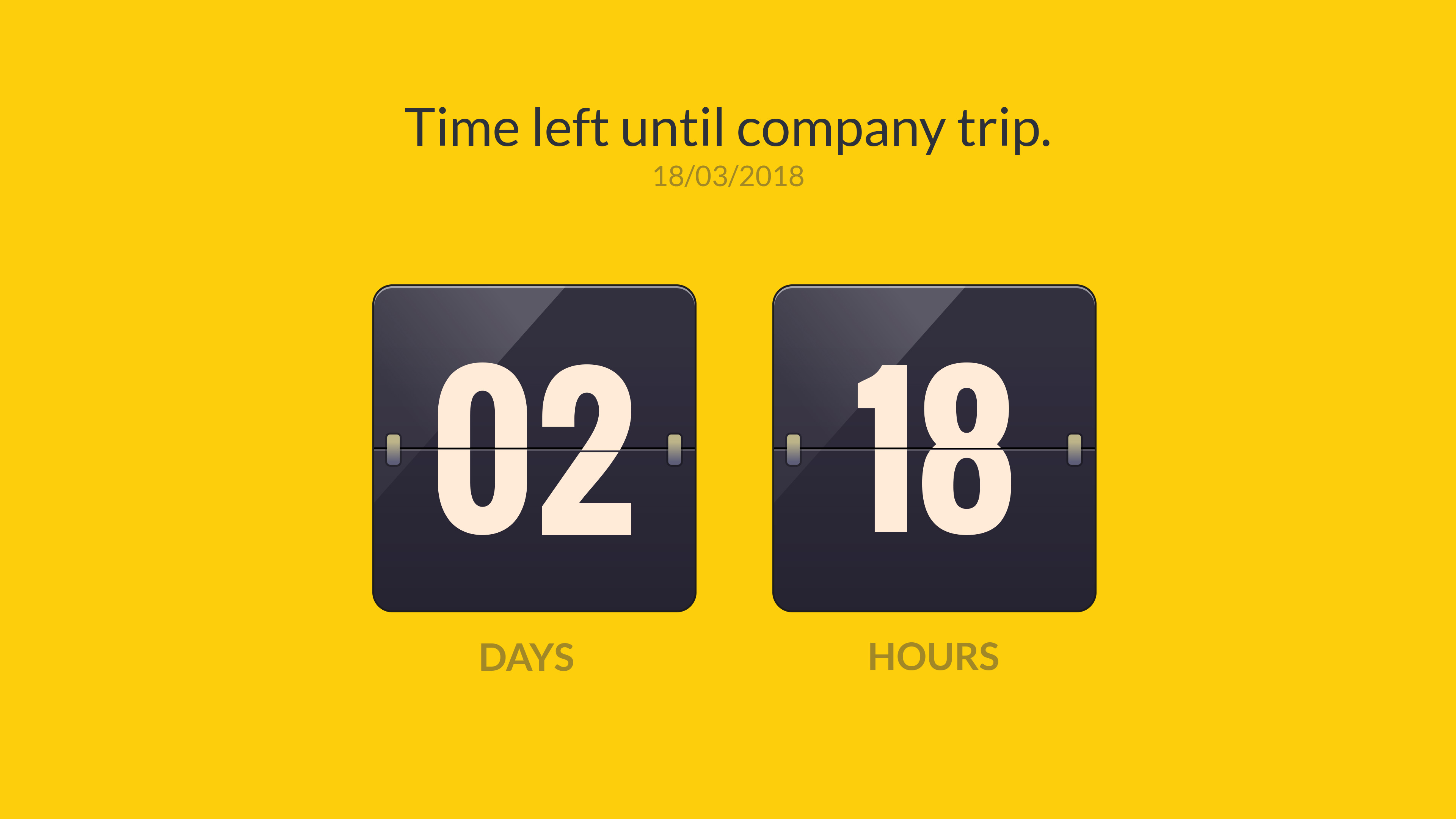 Countdown Timer Digital Signage App ScreenCloud